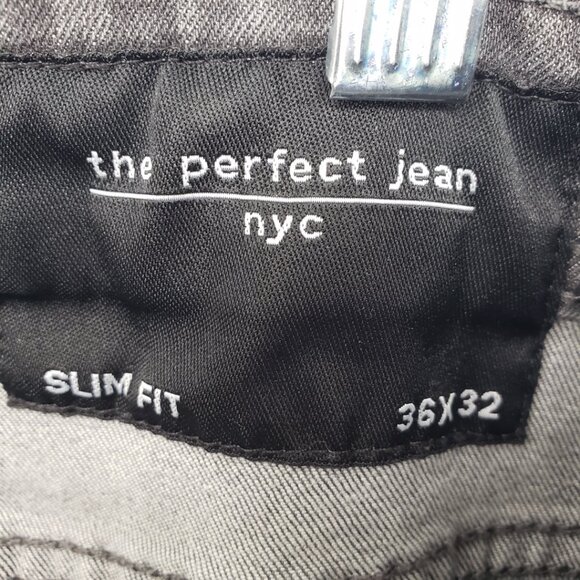 The Perfect Jean NYC Slim Fit Jeans 36 x 32 Stretch Cotton Miner Gray - Picture 6 of 11